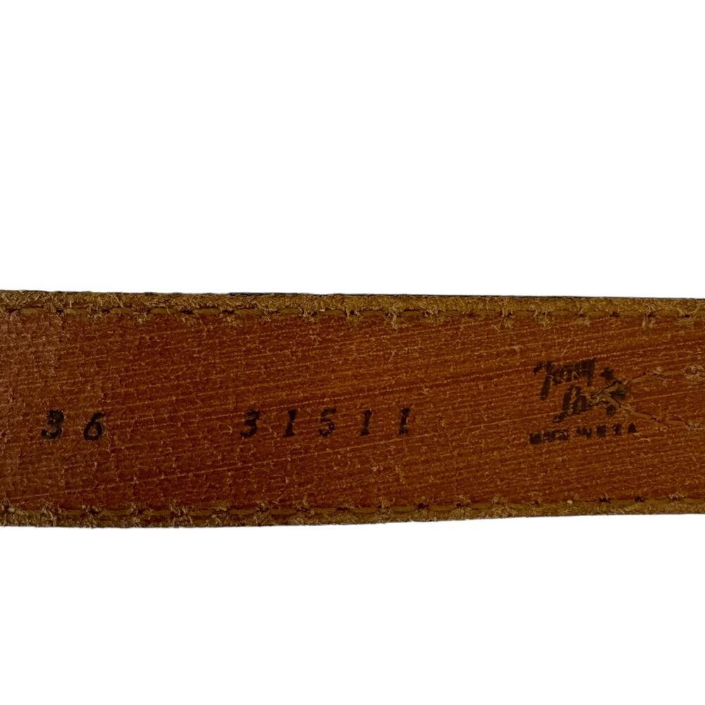 Vintage Tony Llama Black Tooled Leather Belt - Picture 8 of 9